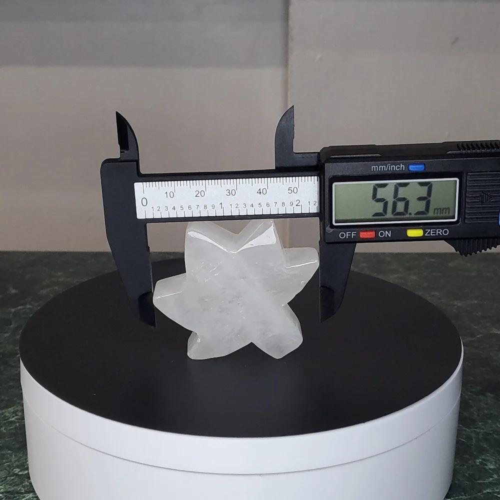 Quartz Maple Leaf Crystal Carving - Picture 4 of 5